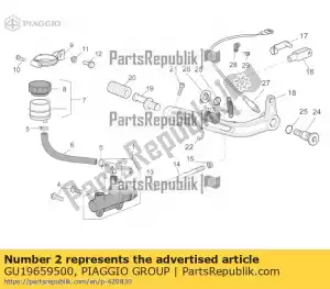 Piaggio Group GU19659500 unidad de revisión de conexión de la bomba - Lado inferior