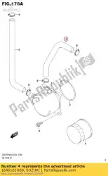 Ici, vous pouvez commander le tuyau, refroidisseur d'huile auprès de Suzuki , avec le numéro de pièce 1646101H00: