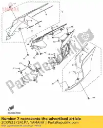 Aqui você pode pedir o tampa lateral 2 em Yamaha , com o número da peça 2CRW217241P7: