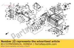 dekking, l. Armleuning * type1 * van Honda, met onderdeel nummer 81151MN5000ZA, bestel je hier online: