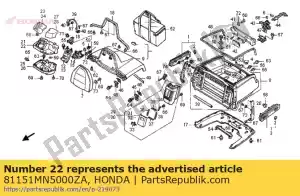 Honda 81151MN5000ZA dekking, l. armleuning * type1 * - Onderkant