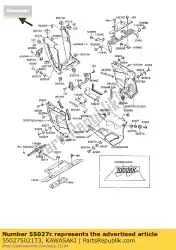 Ici, vous pouvez commander le capot-assy, ?? Côté, rh, auprès de Kawasaki , avec le numéro de pièce 550275021T3: