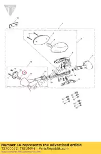 triumph T2700032 lampindicator 12v 10w - Onderkant