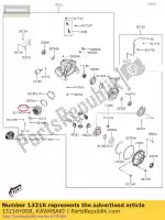 13216Y008, Kawasaki, 01 gear-comp kawasaki kaf700 mule promx 700 , New