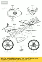 560540502, Kawasaki, segno, coperchio coda, zx-6r zx600raf kawasaki zx 600 2010, Nuovo