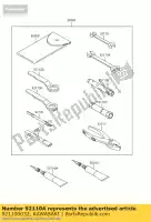 921100032, Kawasaki, clé à outils, extrémité ouverte, 14x ex250 kawasaki klx ninja 250 2008 2009 2010 2011 2012 2013, Nouveau