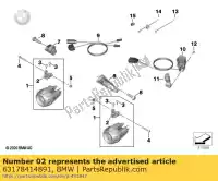 63178414891, BMW, adapter for auxiliary driving light (from 08/2020) bmw  750 850 900 1000 1200 1250 2012 2013 2014 2015 2016 2017 2018 2019 2020 2021, New
