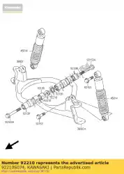 Here you can order the nut,suspension arm ksf50-a1 from Kawasaki, with part number 92210S074: