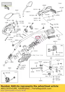 Kawasaki 46012035418R alça de suporte, lwr, f.s.bl - Lado inferior