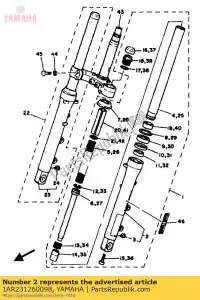 Yamaha 1AR231260098 tube, outer 1 - Bottom side