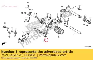 Honda 24213KSE670 fork, center gearshift - Bottom side