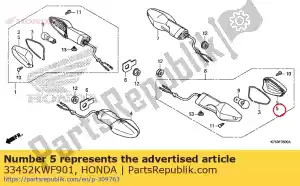 Honda 33452KWF901 lente, l. winker - Il fondo