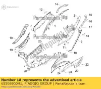 65508900H1, Piaggio Group, prawy panel boczny gilera runner zapc46100, zapc46300, zapc4610001 zapm46301 50 125 200 2005 2006 2007 2008 2009 2010 2011 2016 2017 2018 2019, Nowy