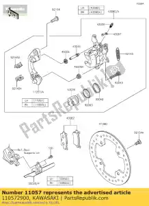 kawasaki 110572900 01 suporte, lh - Lado inferior