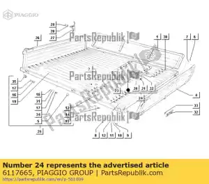 Piaggio Group 6117665 flap - Lado inferior