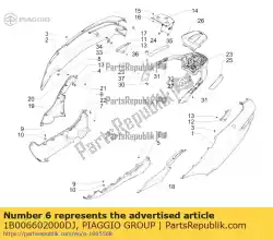 Tutaj możesz zamówić prawy dolny spoiler od Piaggio Group , z numerem części 1B006602000DJ: