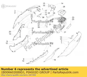 Piaggio Group 1B006602000DJ prawy dolny spoiler - Dół