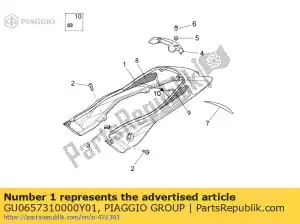 Piaggio Group GU0657310000Y01 rear tail red - Bottom side