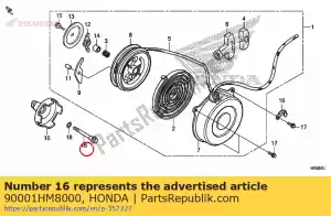 honda 90001HM8000 bout, flens ubs, 10x66 - Onderkant