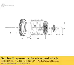 velg, voor van Piaggio Group, met onderdeel nummer RB000248, bestel je hier online: