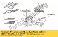 61110MCS940ZC, Honda, mark, fr. parafango * tipo3 * (tipo3) honda st 1300 2004 2006 2007 2008 2009, Nuovo