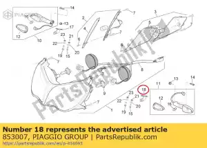 Piaggio Group 853007 lh abrazadera - Lado inferior