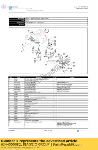 Piaggio Group 62445500F2 puerta de arranque - Lado inferior