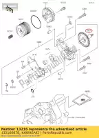 132160878, Kawasaki, gear-comp, pompa oleju bx250aef kawasaki  klx ninja z 250 2009 2010 2011 2012 2013 2014 2015 2016 2017 2018 2019 2020 2021, Nowy