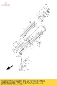 yamaha 5GM1482K0000 placa - Lado inferior