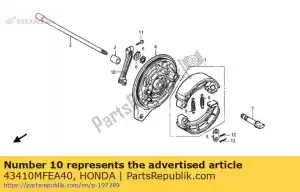 Honda 43410MFEA40 bras, frein rr - La partie au fond