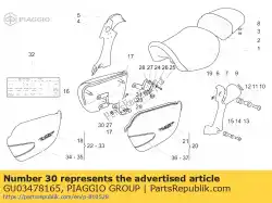 Aquí puede pedir r h placa frontal de Piaggio Group , con el número de pieza GU03478165: