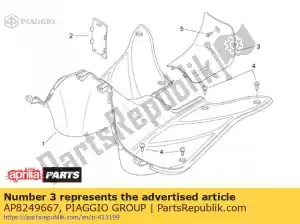 Piaggio Group AP8249667 tampa de inspeção. verde - Lado inferior