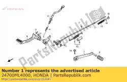 Aquí puede pedir pedal, cambio de marcha de Honda , con el número de pieza 24700ML4000: