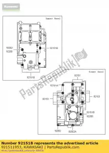 Kawasaki 921511953 bolt,6x85 - Bottom side