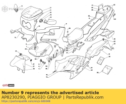 Aprilia AP8230290, Painel lateral (r.), OEM: Aprilia AP8230290