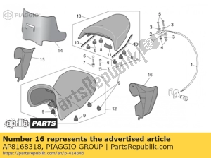 aprilia AP8168318 lh defletor - Lado inferior