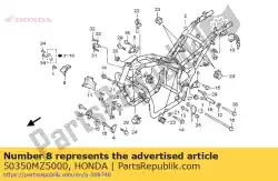 kraag, motorhanger van Honda, met onderdeel nummer 50350MZ5000, bestel je hier online: