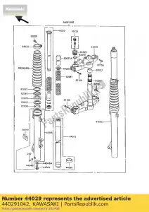 kawasaki 440291042 ressort de fourche-siège kdx250-b3 - La partie au fond