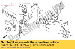 Ici, vous pouvez commander le pas de description disponible pour le moment auprès de Honda , avec le numéro de pièce 45126HN7901: