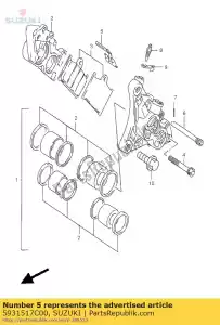 suzuki 5931517C00 lente, pad - Onderkant