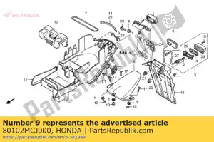 Honda 80102MCJ000 colarinho, rr. pára-choque - Lado inferior