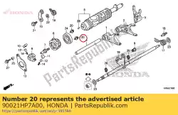 Tutaj możesz zamówić ? Rubokr? T 6x12 od Honda , z numerem części 90021HP7A00: