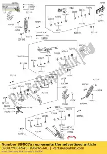 Kawasaki 39007Y004945 bras-susp, fr, lwr, rh, noir - La partie au fond