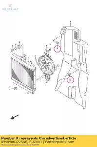 Suzuki 09409063225NE clip(gray) - Bottom side