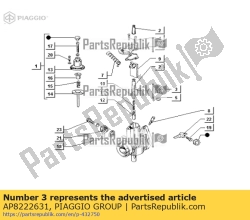 Aprilia AP8222631, Drahtspannerschraube, OEM: Aprilia AP8222631