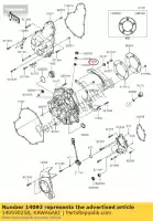 140930258, Kawasaki, couvercle, débrayage en650aff kawasaki  vulcan 650 2015 2016 2017 2018 2019 2020 2021, Nouveau