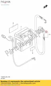 suzuki 3362443500 bouchon, batterie - La partie au fond