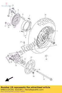 suzuki 6465132C00 absorbeur, moyeu rr - La partie au fond