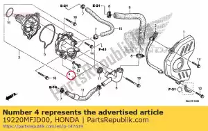 Honda 19220MFJD00 pokrywa komp., pompa wody - Dół