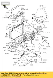 Kawasaki 110511435 bracket - Bottom side